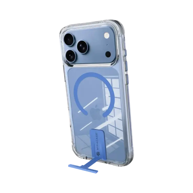 כיסוי ל-iPhone 18 Pro בצבע שקוף-כחול בהיר דגם MIRAKick מבית Miracase