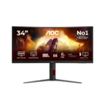 מסך גיימינג קעור 34 אינץ' דגם CU34G4 מבית AOC