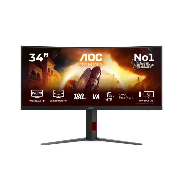 מסך גיימינג קעור 34 אינץ' דגם CU34G4 מבית AOC