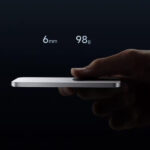 סוללת גיבוי מגנטית אולטרה דקה דגם Xiaomi UltraThin Magnetic Power Bank 5000mAh 15W בצבע כסוף