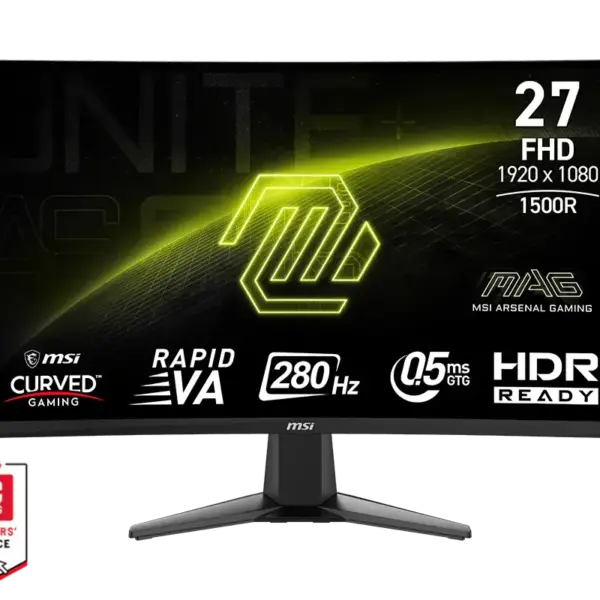 מסך גיימינג MSI MAG 276CXF ‏27" Full HD Rapid VA ‏280Hz