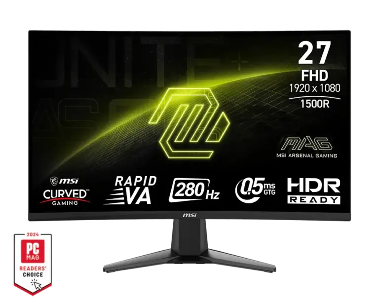 מסך גיימינג MSI MAG 276CXF ‏27" Full HD Rapid VA ‏280Hz