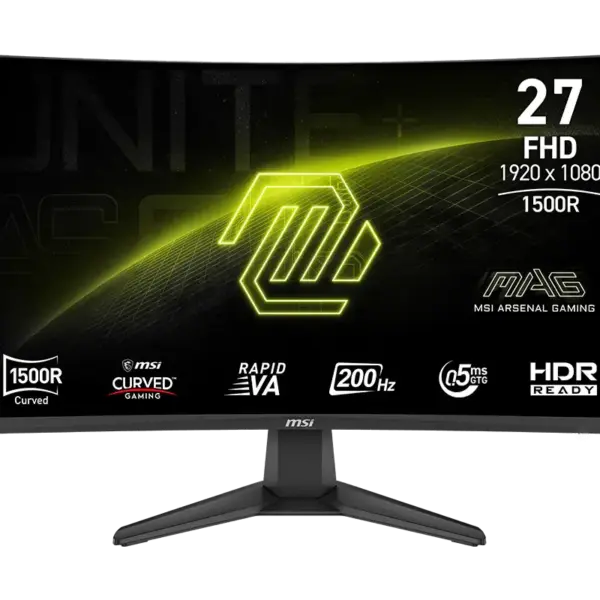מסך גיימינג MSI MAG 276CF E20 ‏27" Full HD Rapid VA ‏200Hz