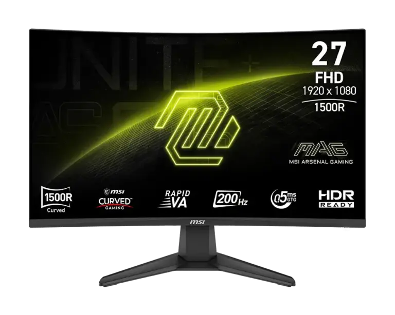 מסך גיימינג MSI MAG 276CF E20 ‏27" Full HD Rapid VA ‏200Hz