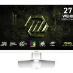 מסך גיימינג MSI MAG 274QRFW E20 ‏27" QHD Rapid IPS ‏200HZ