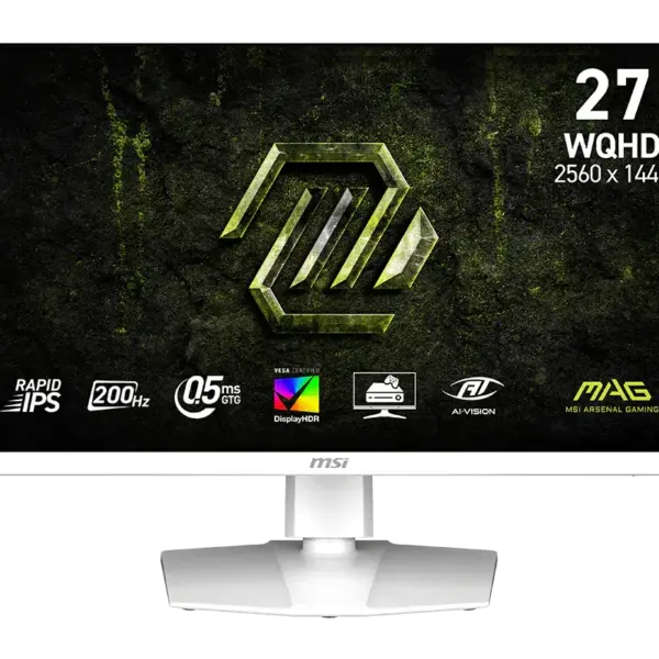 מסך גיימינג MSI MAG 274QRFW E20 ‏27" QHD Rapid IPS ‏200HZ