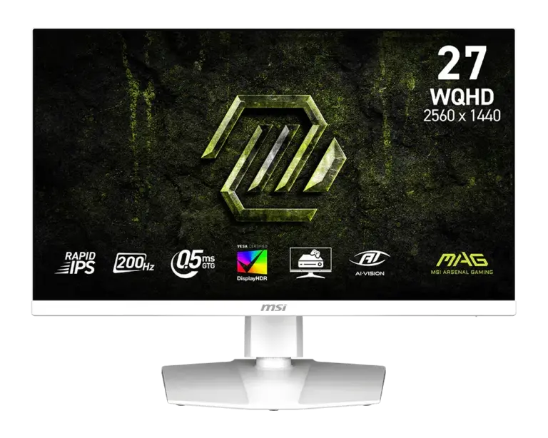 מסך גיימינג MSI MAG 274QRFW E20 ‏27" QHD Rapid IPS ‏200HZ