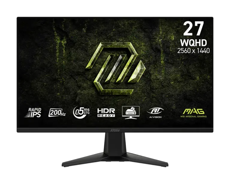מסך גיימינג MSI MAG 275QF E20 ‏27" QHD Rapid IPS ‏200HZ