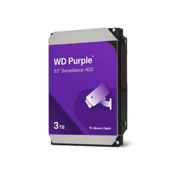 כונן קשיח פנימי WD Purple Surveillance בנפח 3TB מבית Western Digital דגם WD34PURZ