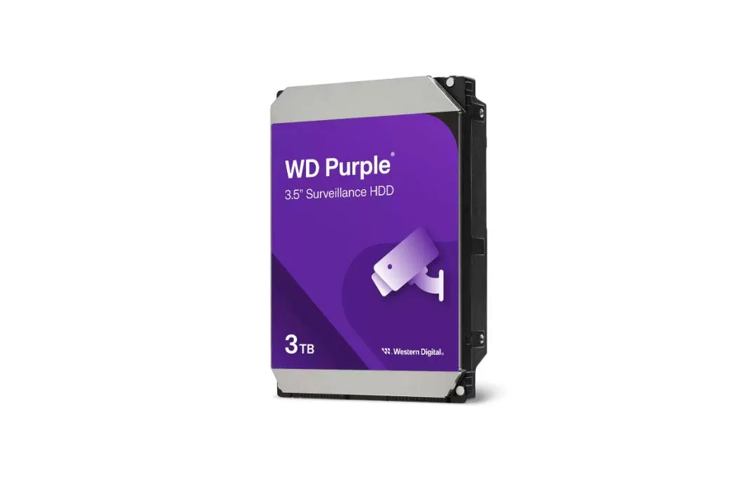 כונן קשיח פנימי WD Purple Surveillance בנפח 3TB מבית Western Digital דגם WD34PURZ