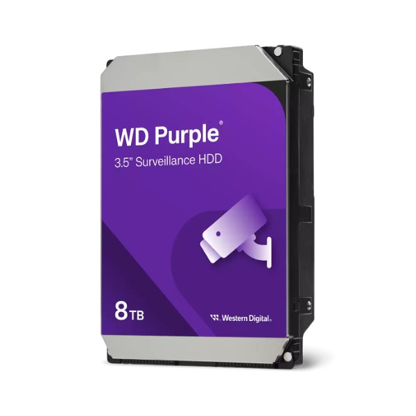 כונן קשיח פנימי WD Purple Surveillance בנפח 8TB מבית Western Digital דגם WD85PURZ
