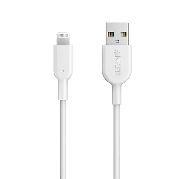 כבל 1 מטר לאייפון Anker Powerline II MFI TYPE-A to Lightning בצבע לבן