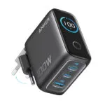 מטען קיר עוצמתי 3 יציאות Anker Wall Charger 100W בצבע שחור