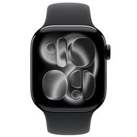 שעון חכם אפל Apple Watch Series 11 GPS 42mm Jet Black Aluminium Case with Black Sport Band - M/L