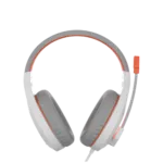 אוזניות גיימינג חוטיות Meetion HP021 לבן-כתום עם מיקרופון - תמונה נוספת
