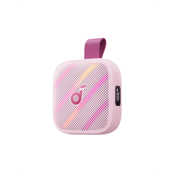 רמקול קומפקטי עם בס עוצמתי soundcore Boom Go 3i בצבע ורוד