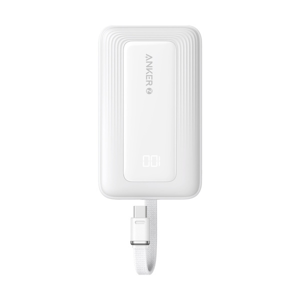 סוללת גיבוי ניידת קומפקטית Anker Zolo Power Bank 30W 10000mAh בצבע לבן