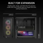 מארז מחשב דגם 2800X RS-R ARGB Micro-ATX בצבע שחור מבית CORSAIR
