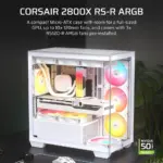 מארז מחשב דגם 2800X RS-R ARGB Micro-ATX בצבע לבן מבית CORSAIR