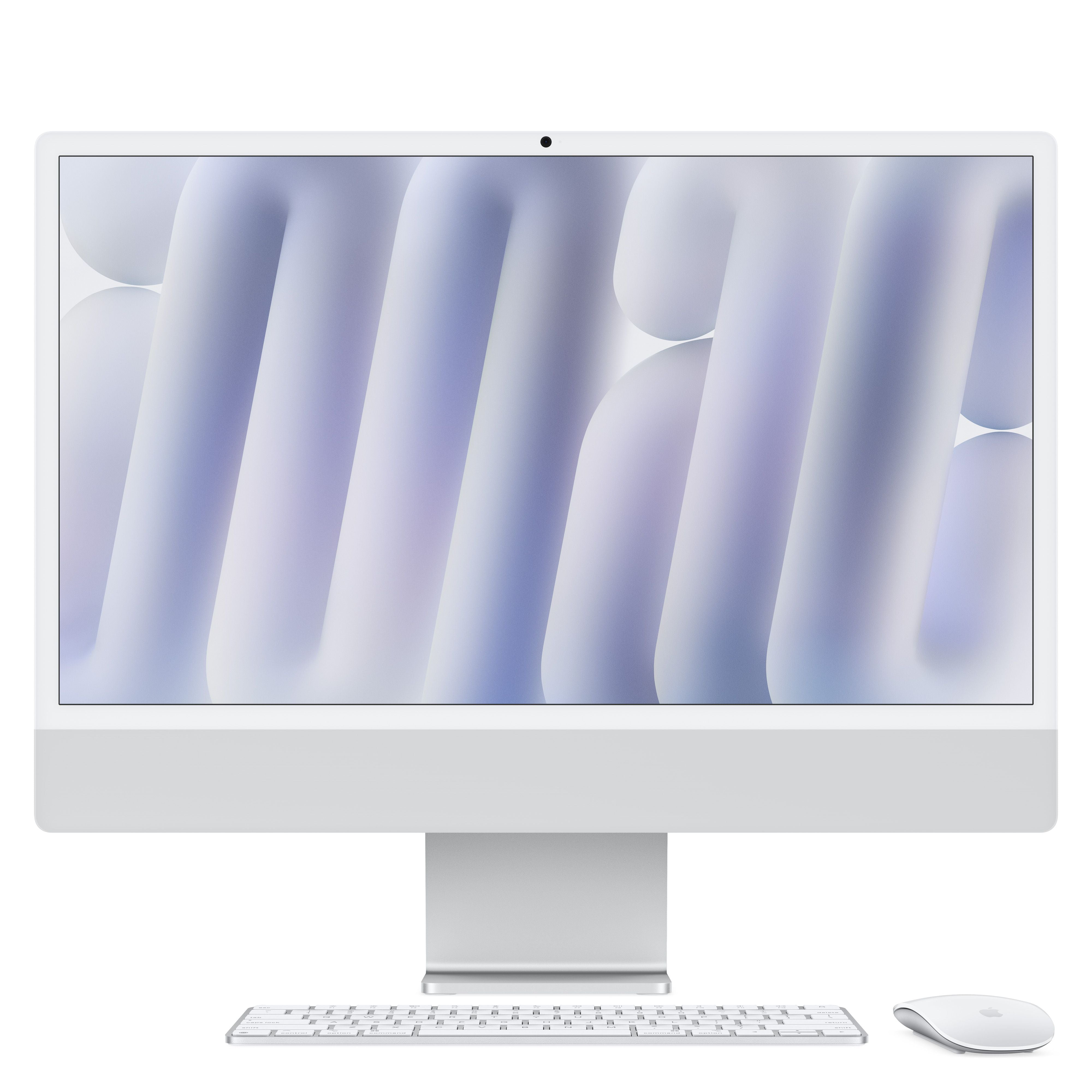 מחשב All-in-One אפל 24-inch iMac with Retina 4.5K display: Apple M4 chip with 8‑core CPU and 8‑core GPU, 16GB, 256GB SSD - Silver