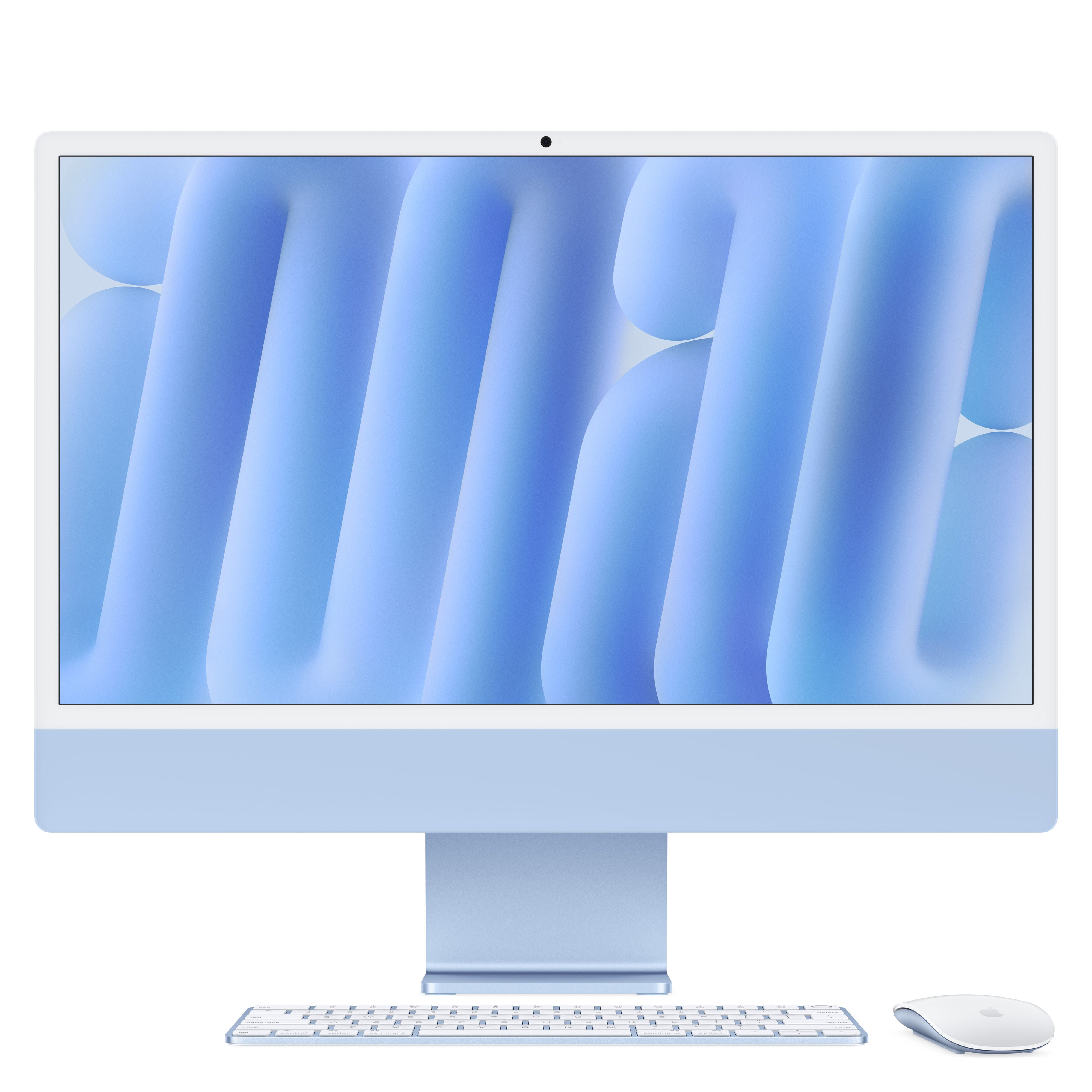 מחשב All-in-One אפל 24-inch iMac with Retina 4.5K display: Apple M4 chip with 10‑core CPU and 10‑core GPU, 16GB, 256GB SSD - Blue