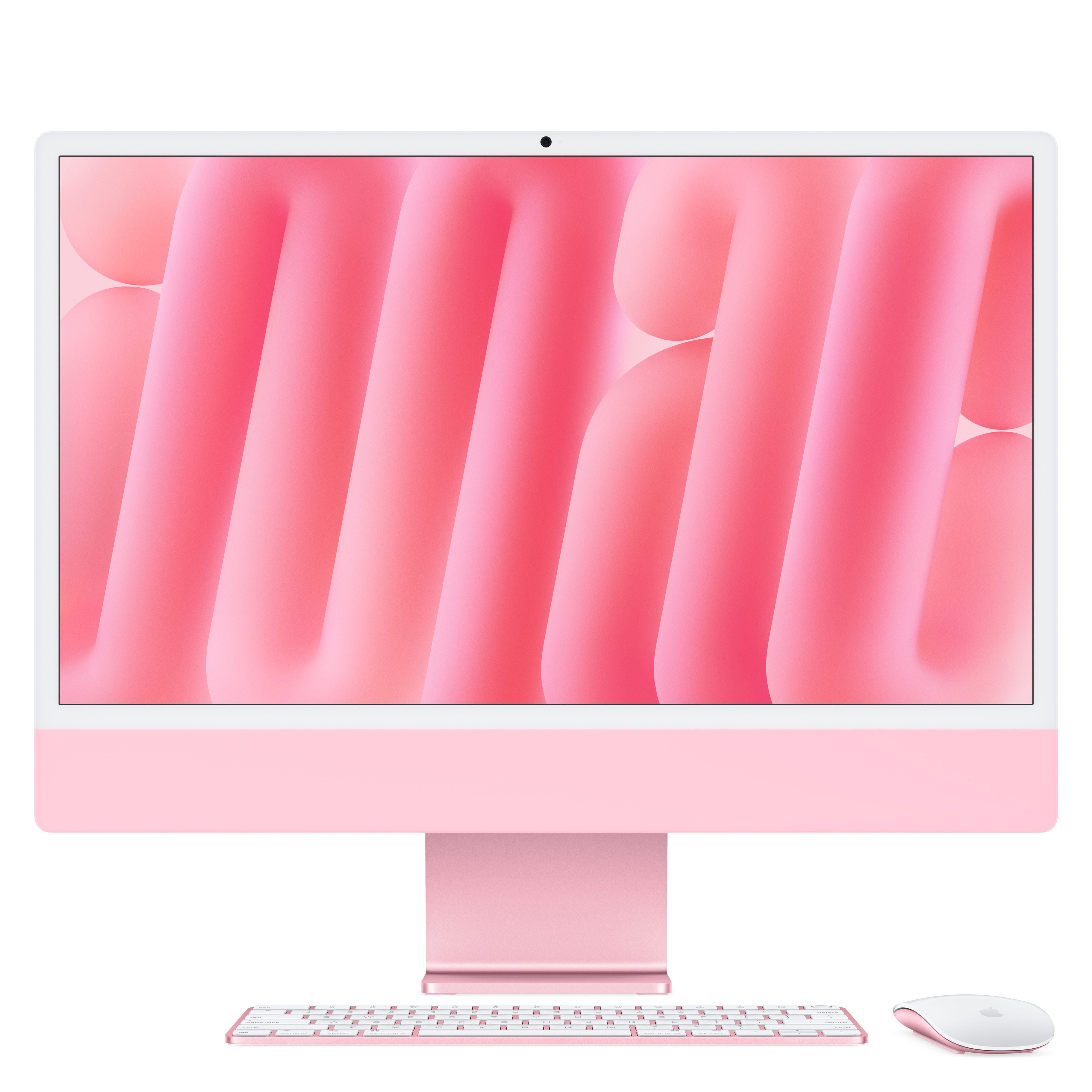 מחשב All-in-One אפל 24-inch iMac with Retina 4.5K display: Apple M4 chip with 10‑core CPU and 10‑core GPU, 16GB, 256GB SSD - Pink