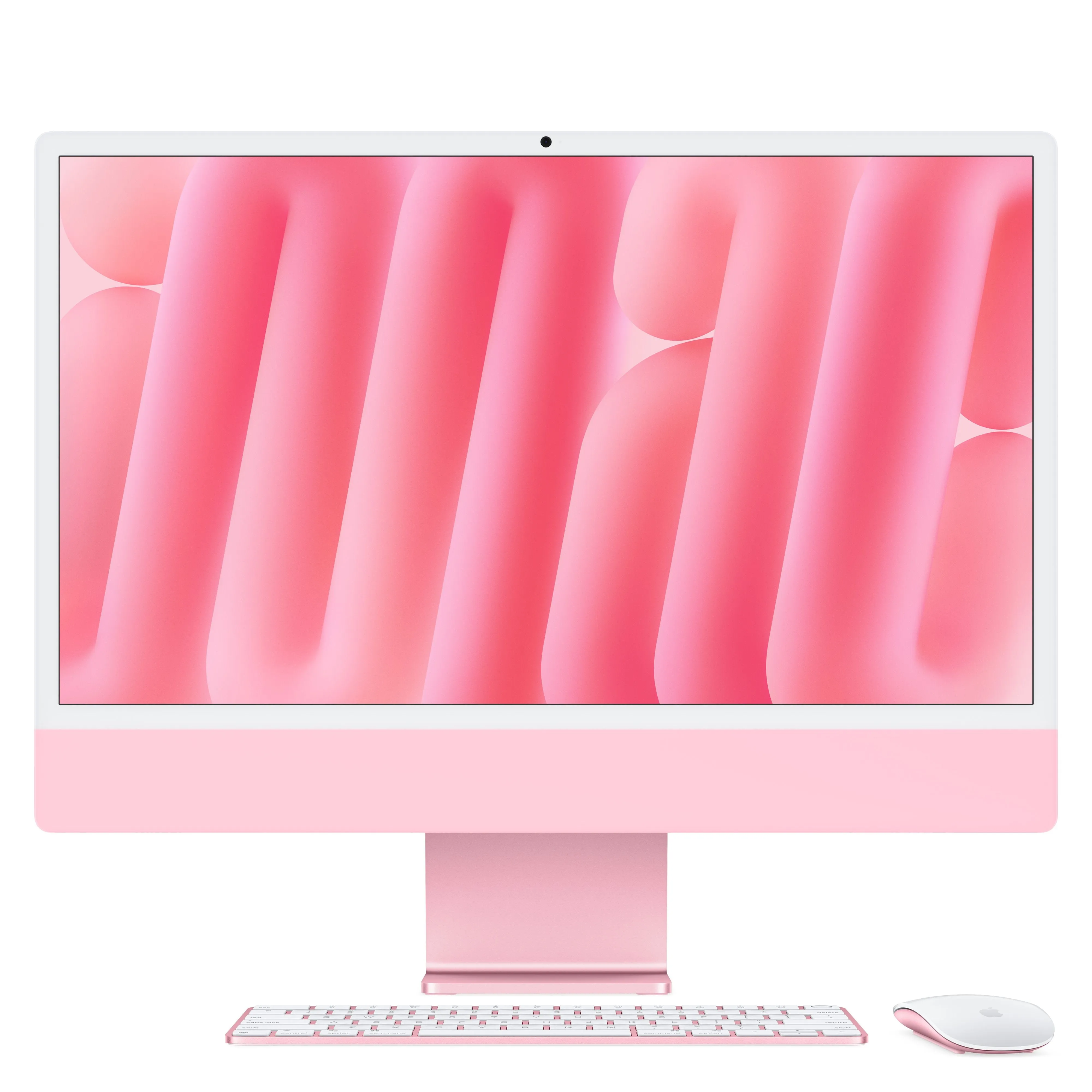 מחשב All-in-One אפל 24-inch iMac with Retina 4.5K display: Apple M4 chip with 10‑core CPU and 10‑core GPU, 16GB, 256GB SSD - Pink