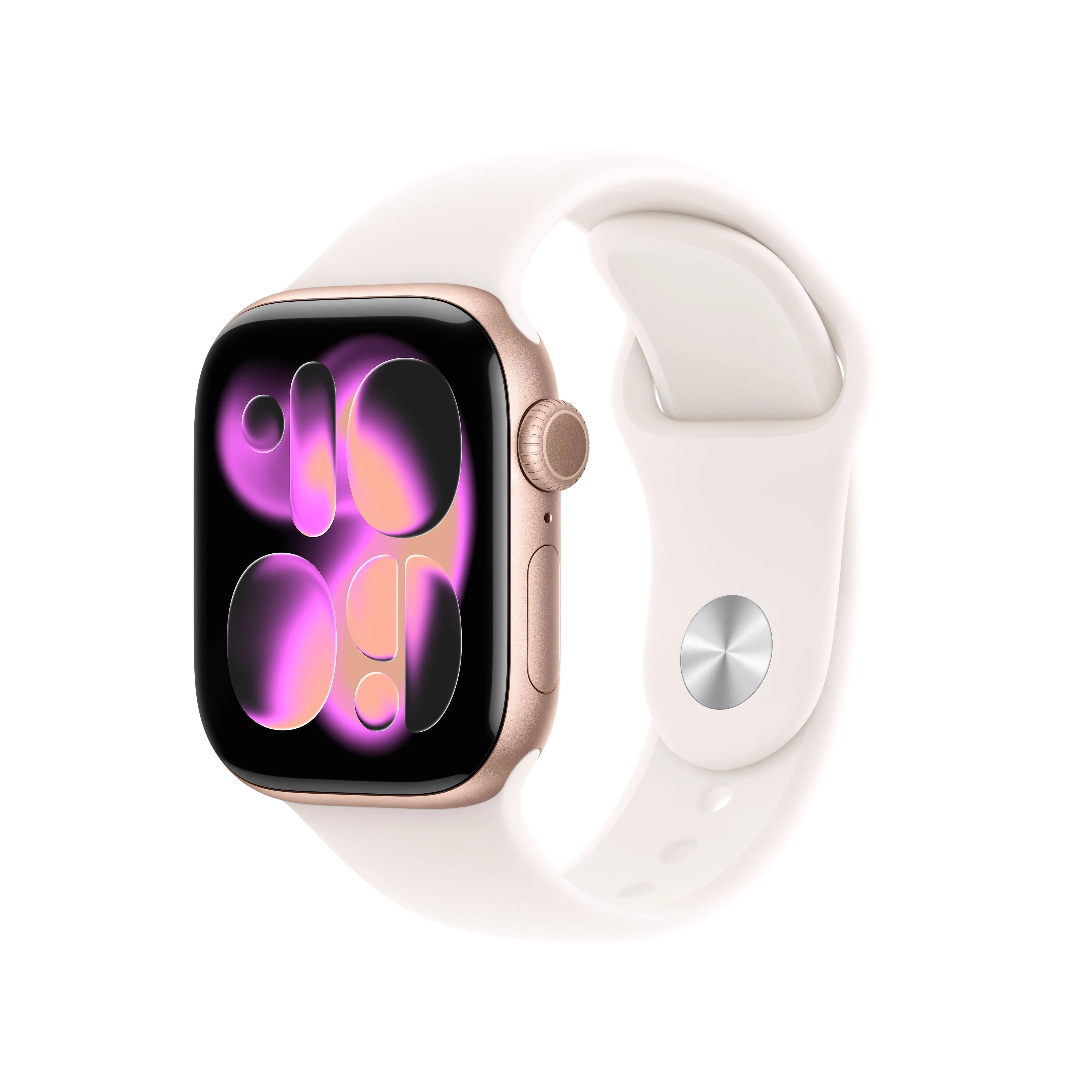שעון חכם אפל Apple Watch Series 11 GPS 42mm Rose Gold Aluminium Case with Light Blush Sport Band - M/L