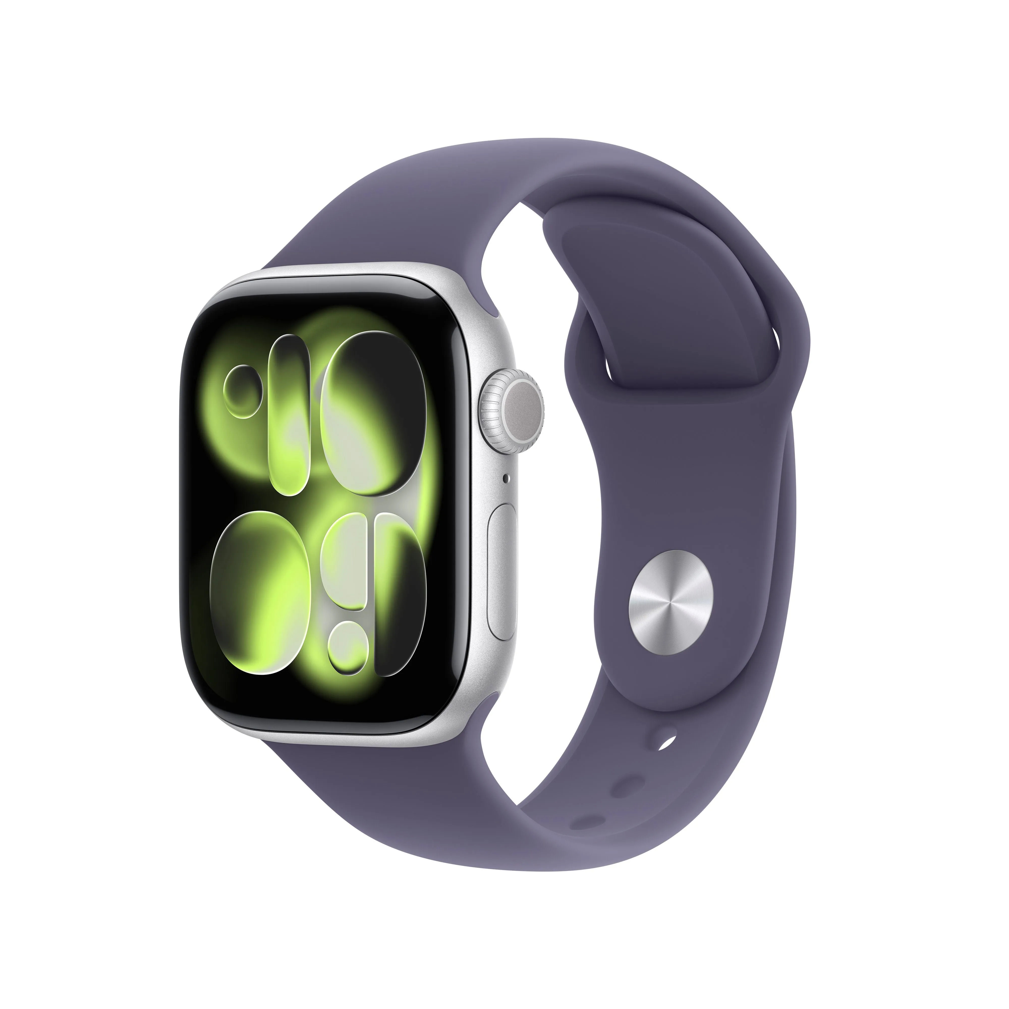 שעון חכם אפל Apple Watch Series 11 GPS 42mm Silver Aluminium Case with Purple Fog Sport Band - M/L