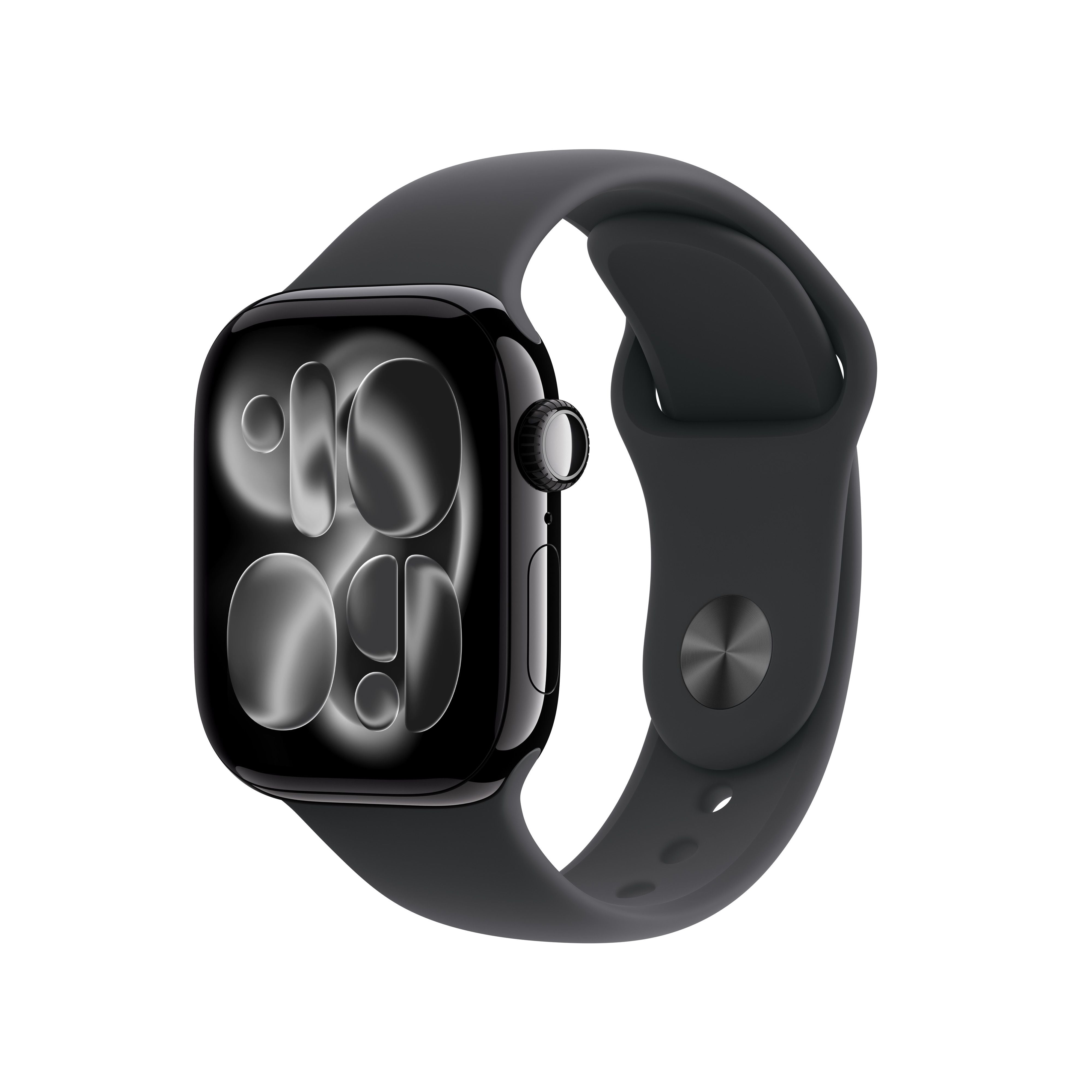 שעון חכם אפל Apple Watch Series 11 GPS + Cellular 42mm Jet Black Aluminium Case with Black Sport Band - S/M שעון חכם אפל Apple Watch Series 11 GPS + Cellular 42mm Jet Black Aluminium Case with Black Sport Band - S/M