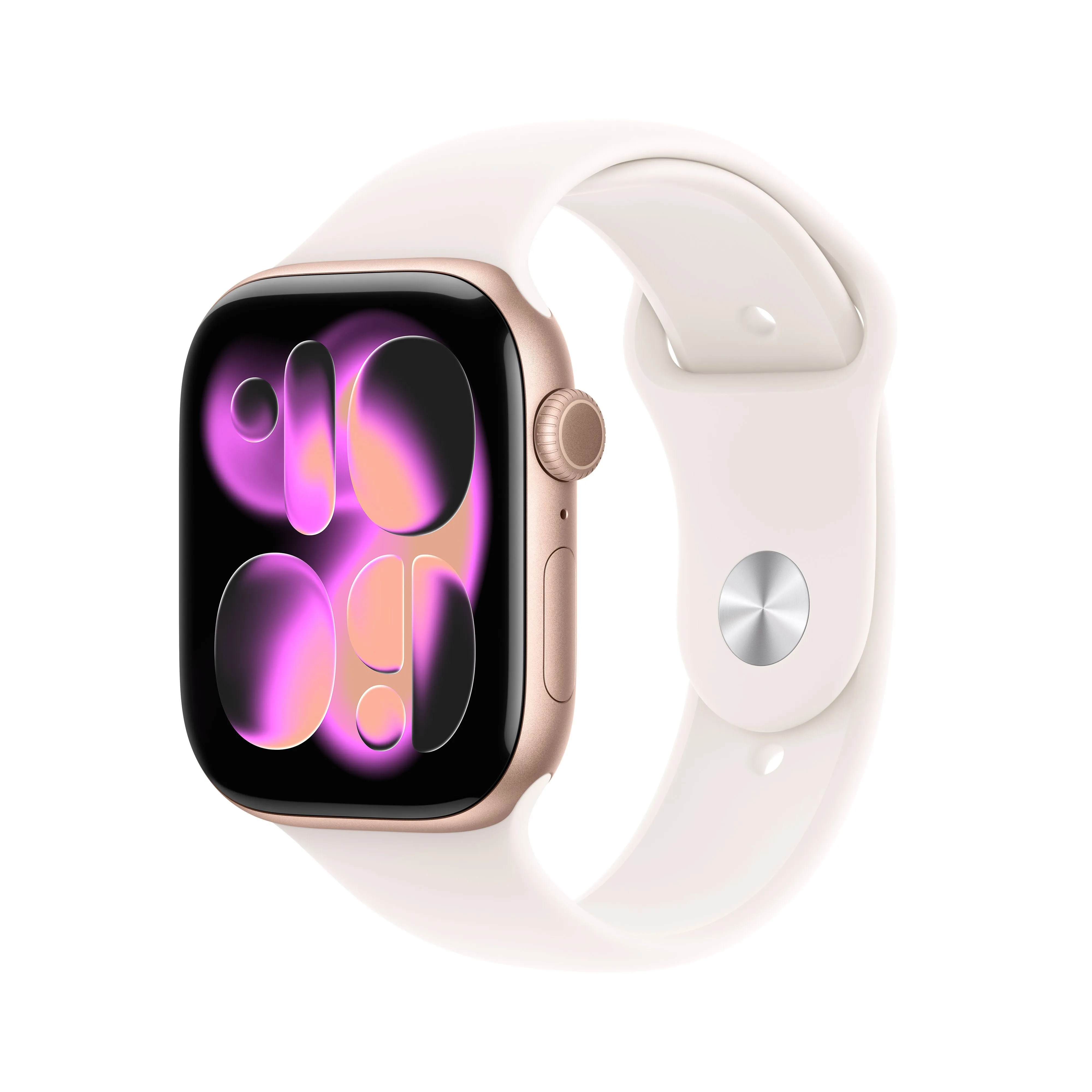 שעון חכם אפל Apple Watch Series 11 GPS 46mm Rose Gold Aluminium Case with Light Blush Sport Band - M/L