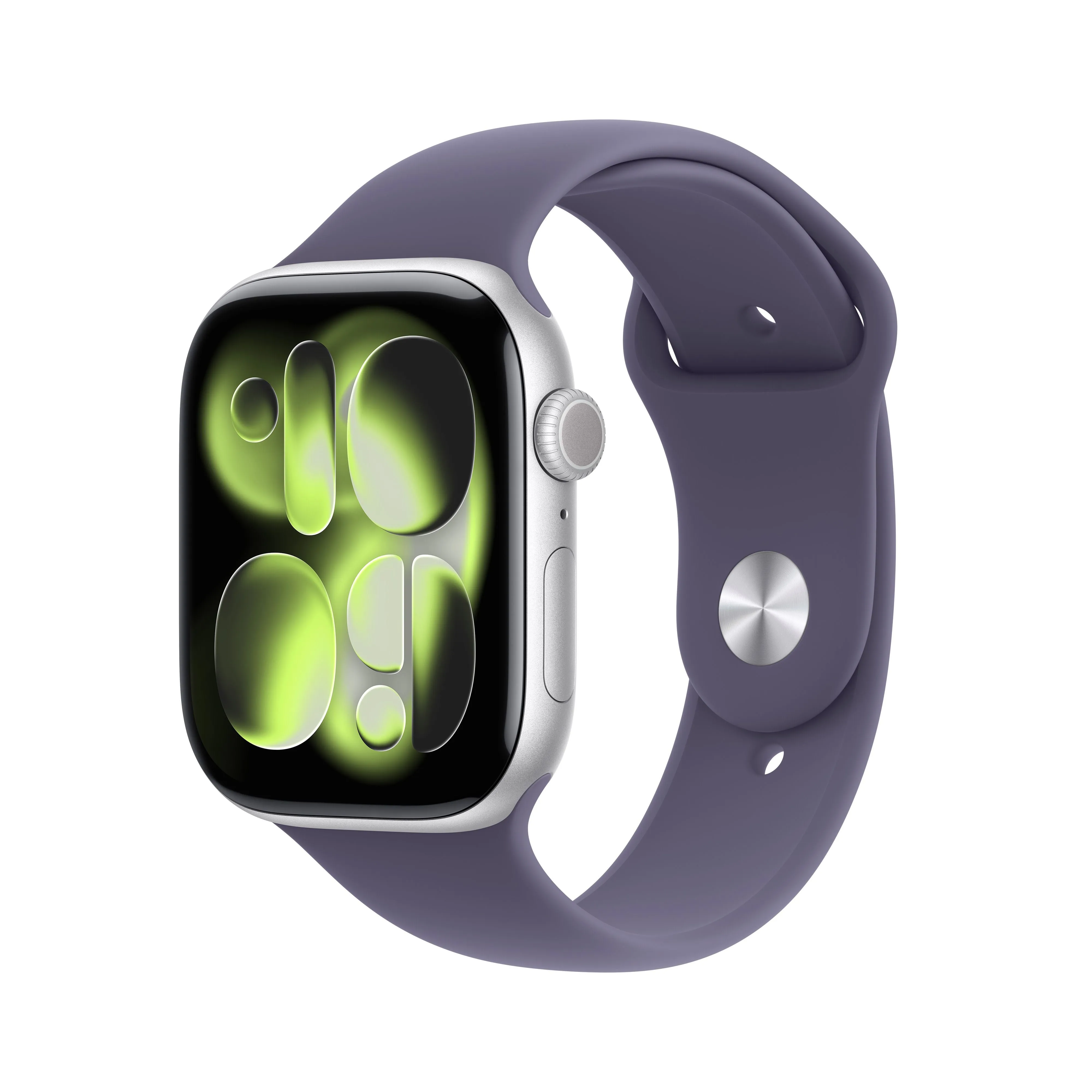 שעון חכם אפל Apple Watch Series 11 GPS 46mm Silver Aluminium Case with Purple Fog Sport Band - S/M