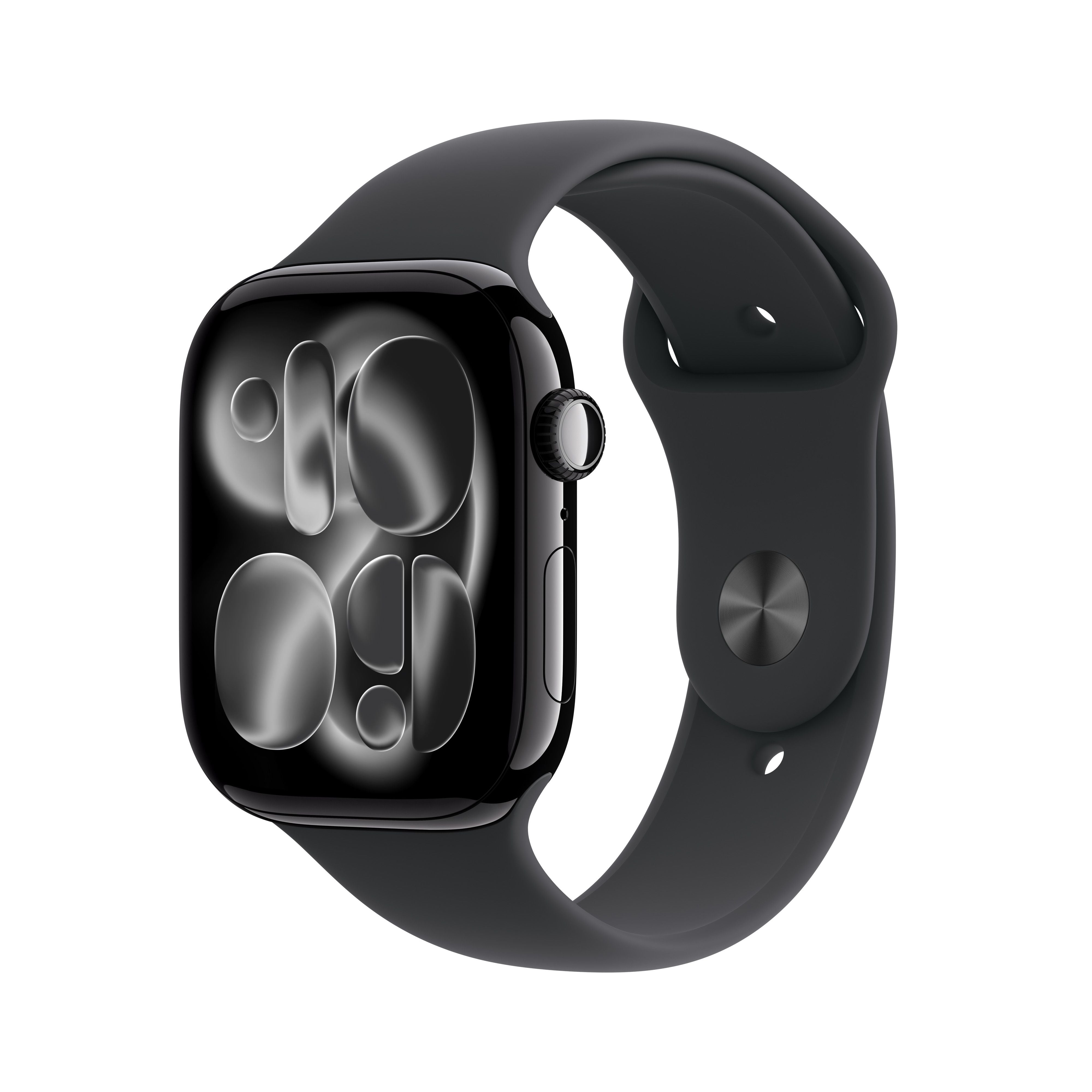 שעון חכם אפל Apple Watch Series 11 GPS + Cellular 46mm Jet Black Aluminium Case with Black Sport Band - S/M שעון חכם אפל Apple Watch Series 11 GPS + Cellular 46mm Jet Black Aluminium Case with Black Sport Band - S/M