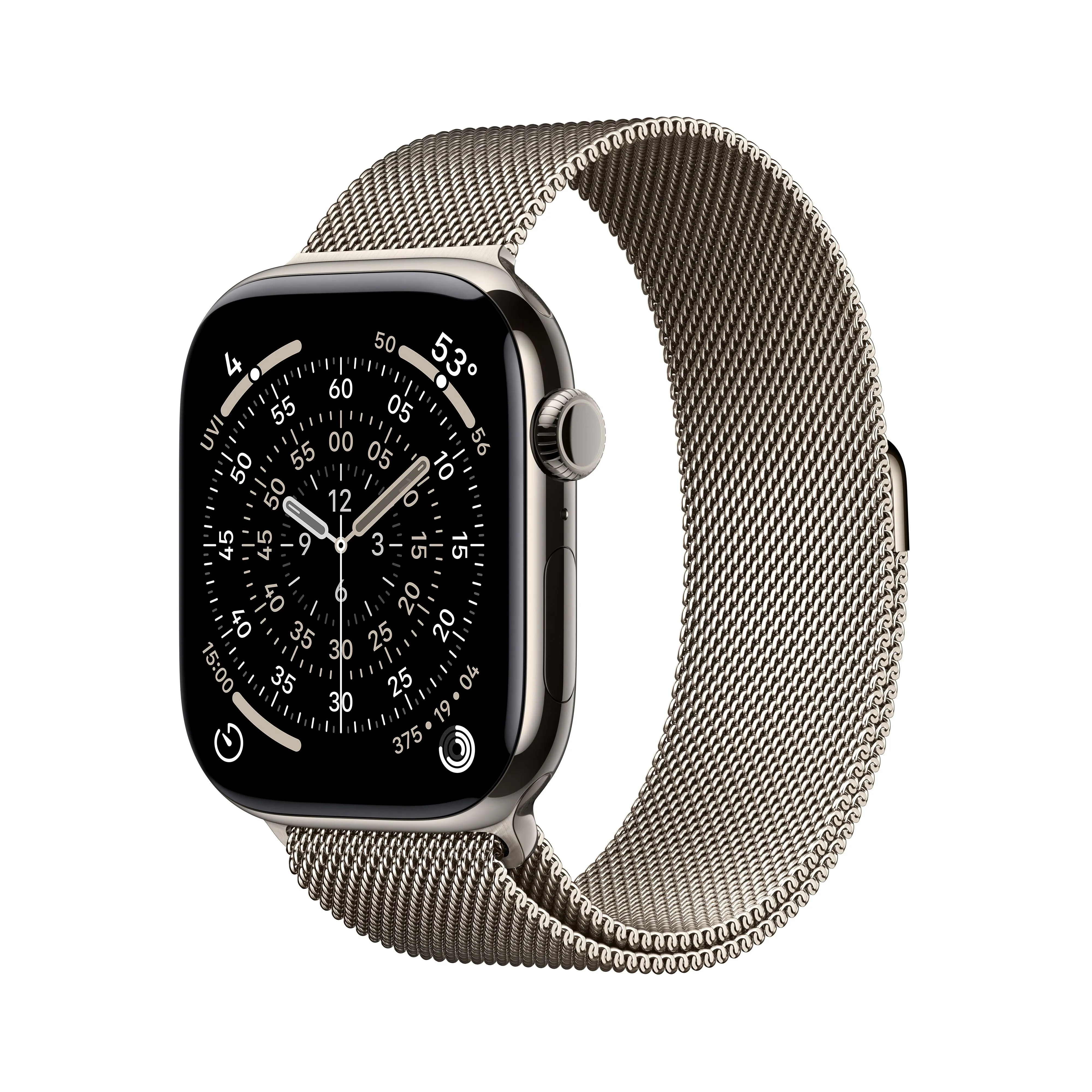 שעון חכם אפל Apple Watch Series 11 GPS + Cellular 46mm Natural Titanium Case with Natural Milanese Loop - M/L