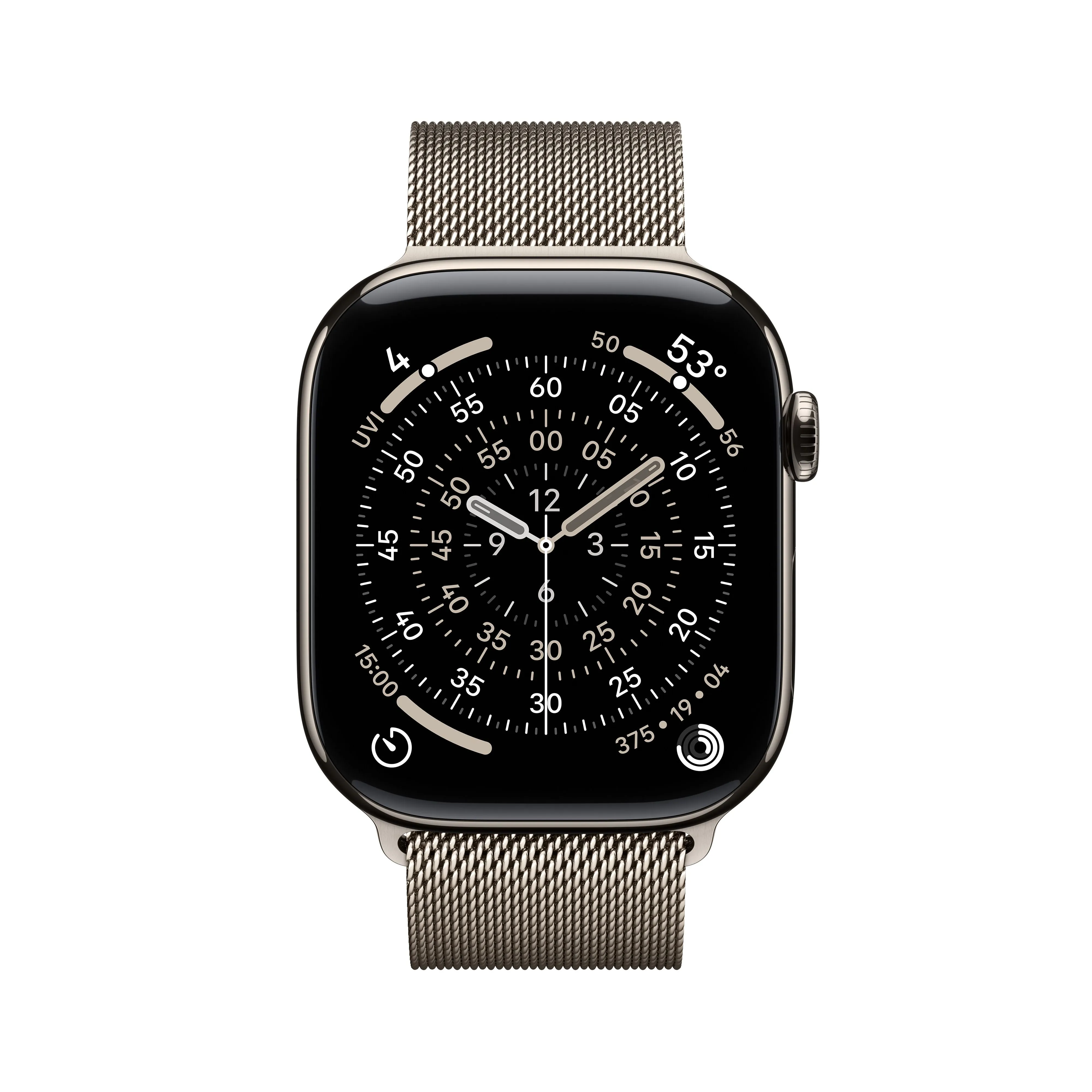 שעון חכם אפל Apple Watch Series 11 GPS + Cellular 46mm Natural Titanium Case with Natural Milanese Loop - M/L
