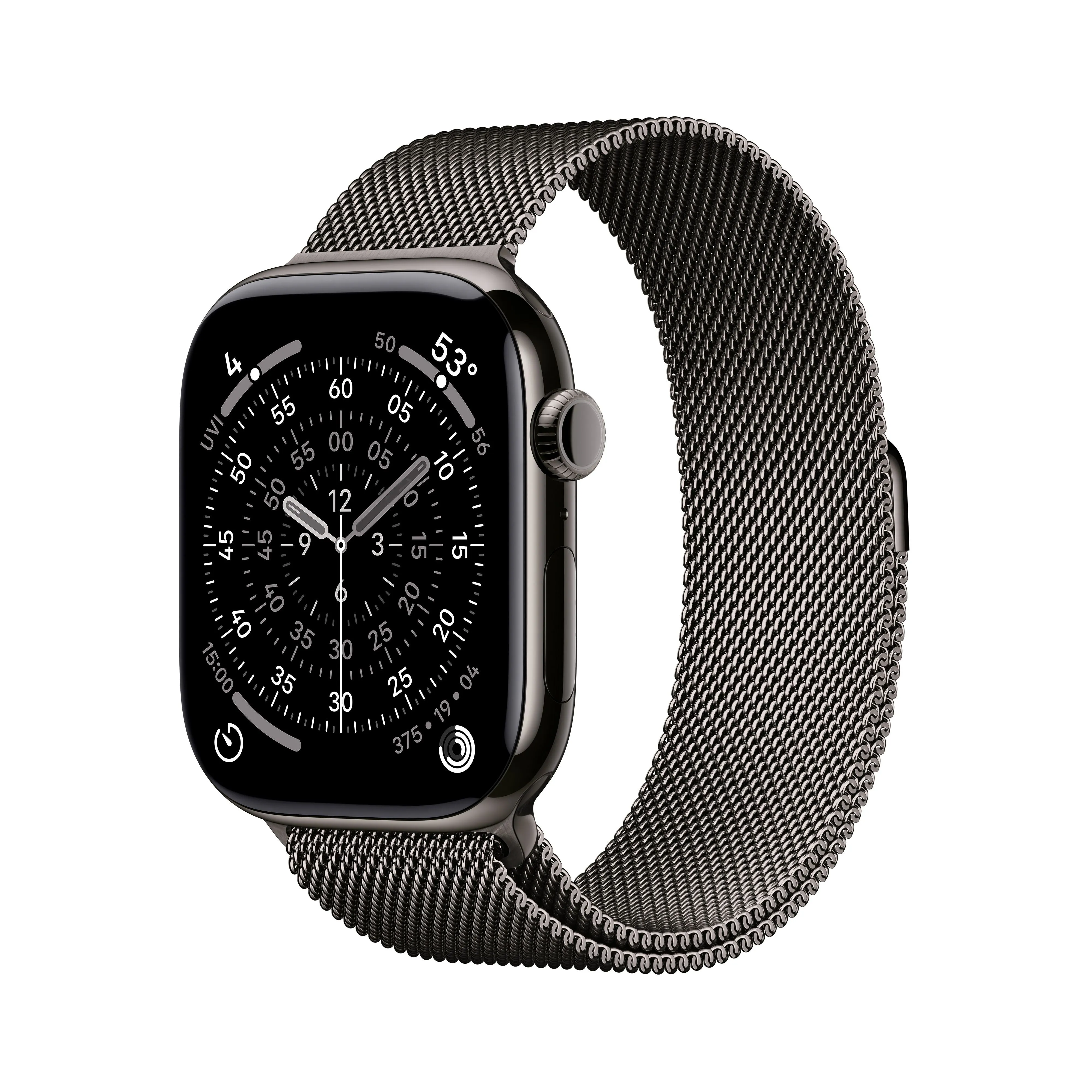 שעון חכם אפל Apple Watch Series 11 GPS + Cellular 46mm Slate Titanium Case with Slate Milanese Loop - S/M