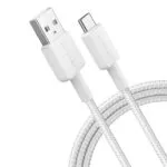 כבל 0.9 מטר Anker 322 USB-A to USB-C בצבע לבן - תמונה נוספת