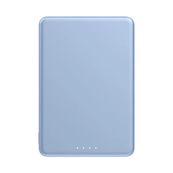 סוללת גיבוי מגנטית דקה במיוחד דגם Xiaomi Super Slim Magnetic Power Bank 5000mAh בצבע כחול