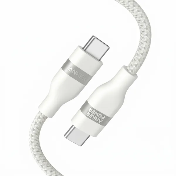כבל 1.8 מטר Anker USB-C to USB-C 240W בצבע לבן - תמונה נוספת