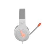 אוזניות גיימינג חוטיות Meetion HP021 לבן-כתום עם מיקרופון - תמונה נוספת
