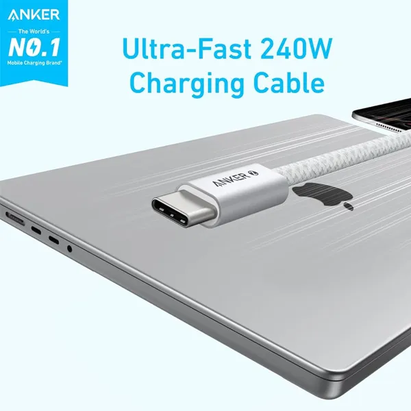 כבל Anker USB C-C 240W Upcycled-Braided 240W - תמונה נוספת