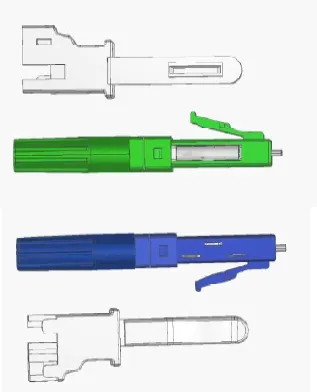LC/APC connector for automatic connection