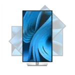 מסך Dell P2725D בגודל 27 אינץ׳ – המחשת סיבוב המסך למצב אנכי