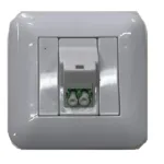 שקע על הטיח עם מתאם אופטי LC-APC DUPLEX (בריטי מתחת לטיח)